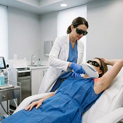 Лазерная эпиляция подмышек диодным лазером WingDerm в Perfect Clinic СПб